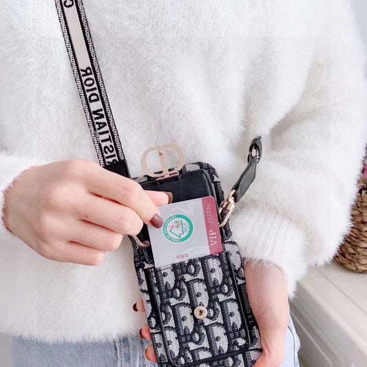 Dior Montaigne - Embroidered Strap Card Phone Case - The Luxe Case