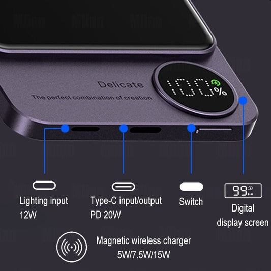 Mini Slim Magsafe Powerbank Magnetic Wireless - The Luxe Case