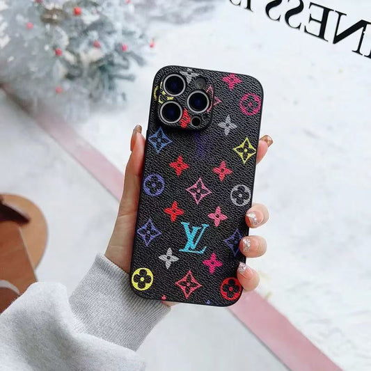 Monogram L Vintage Leather iPhone Case - The Luxe Case