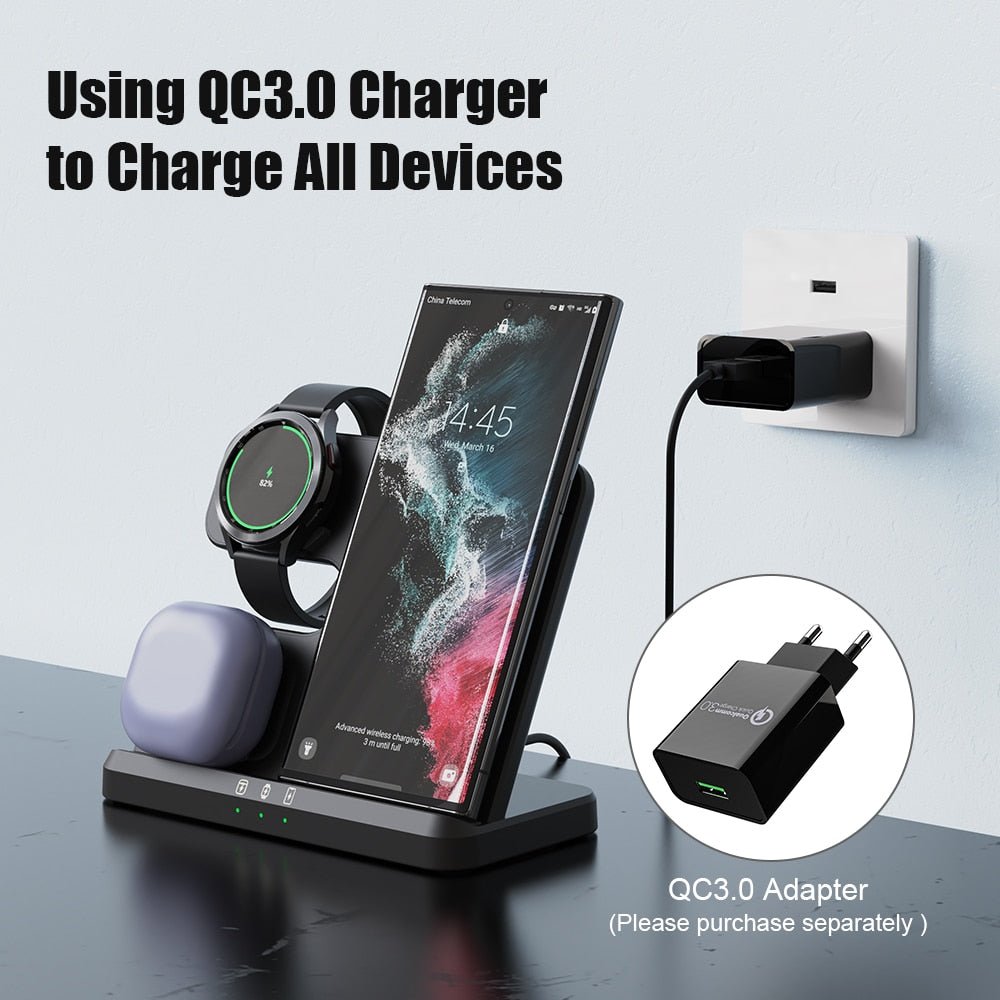 3 in 1 Wireless Charger Stand for Samsung Galaxy S23 Series - The Luxe Case