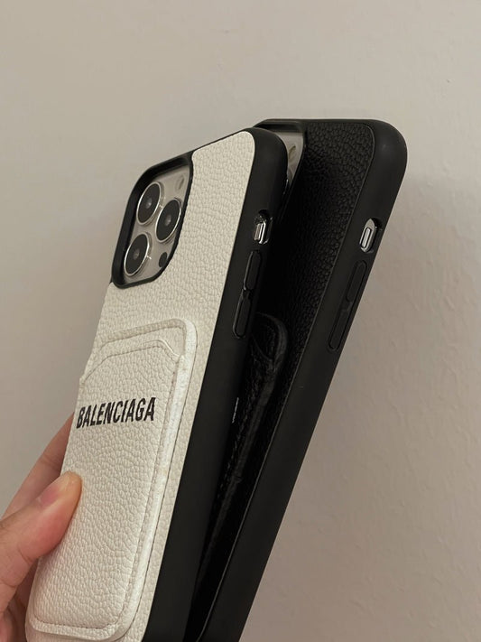 Balenciaga Leather iPhone Wallet Case - The Luxe Case