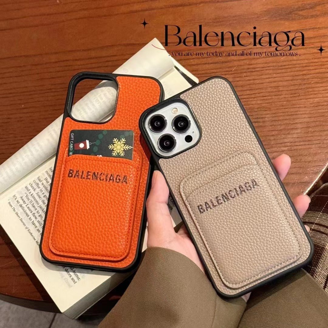 Balenciaga Leather iPhone Wallet Case - The Luxe Case