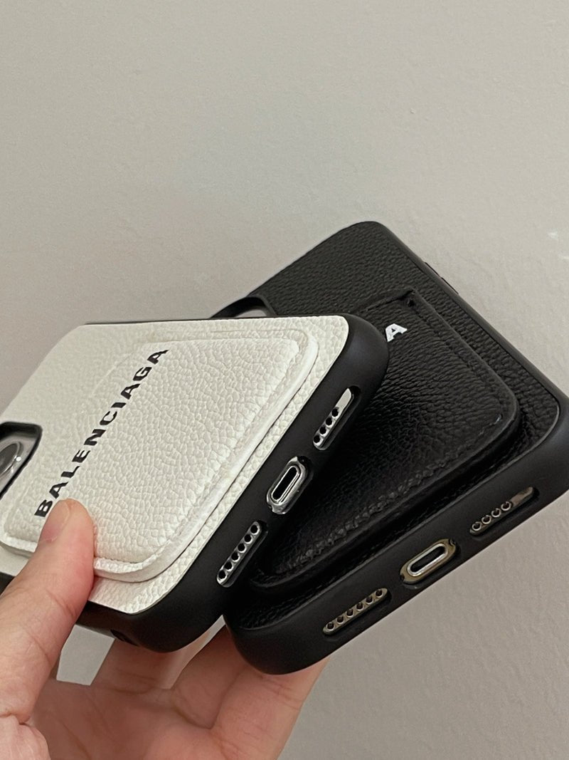 Balenciaga Leather iPhone Wallet Case - The Luxe Case