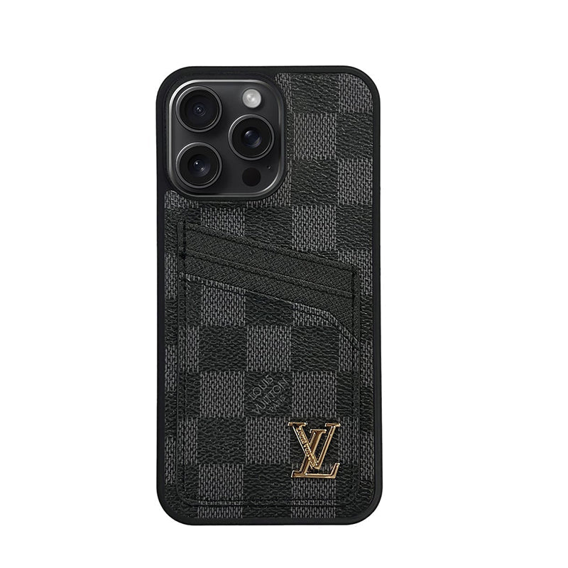 BLACK CLASSIC CARDHOLDER FULLY COVERED iPhone Case - The Luxe Case