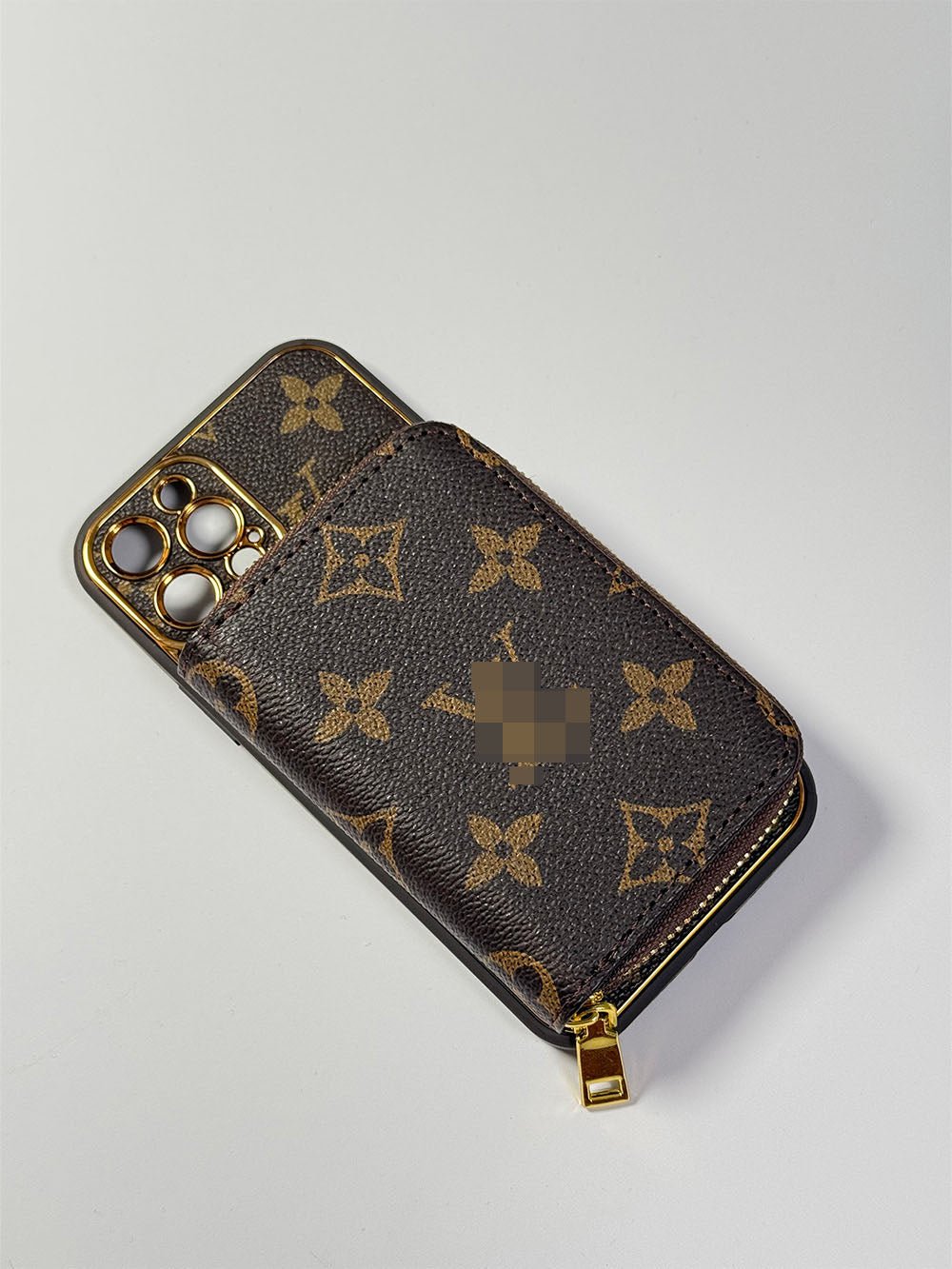 Brown iPhone case 2004 small | Accordion card holder (subject to the video) - The Luxe Case