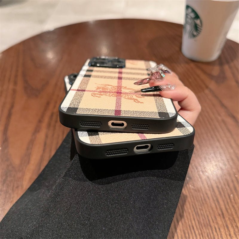Burberry Leather iPhone Case - The Luxe Case