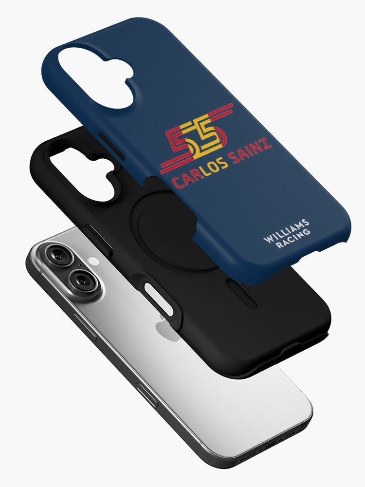 Carlos Sainz 2025 Williams Spanish Flag "55" Art iPhone Case - The Luxe Case