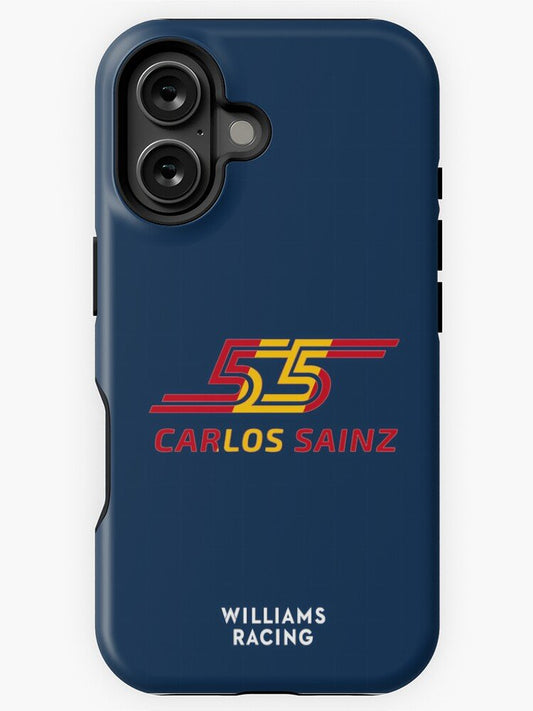 Carlos Sainz 2025 Williams Spanish Flag "55" Art iPhone Case - The Luxe Case