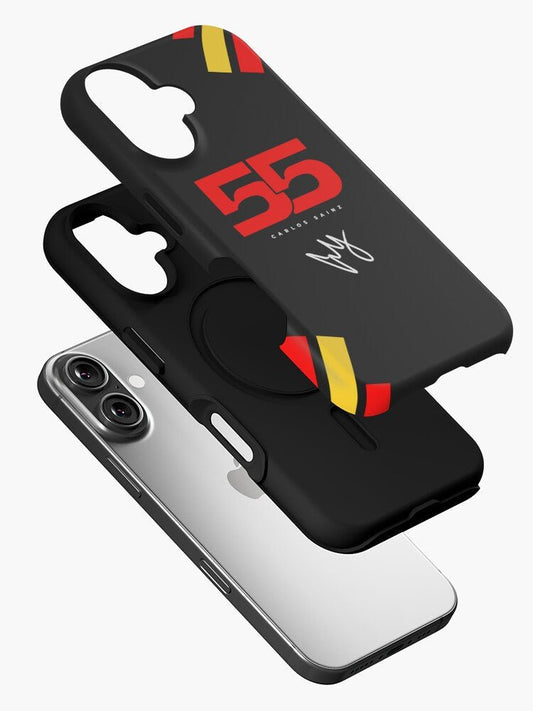 Carlos Sainz 55 number and signature (Francesco) iPhone Case - The Luxe Case