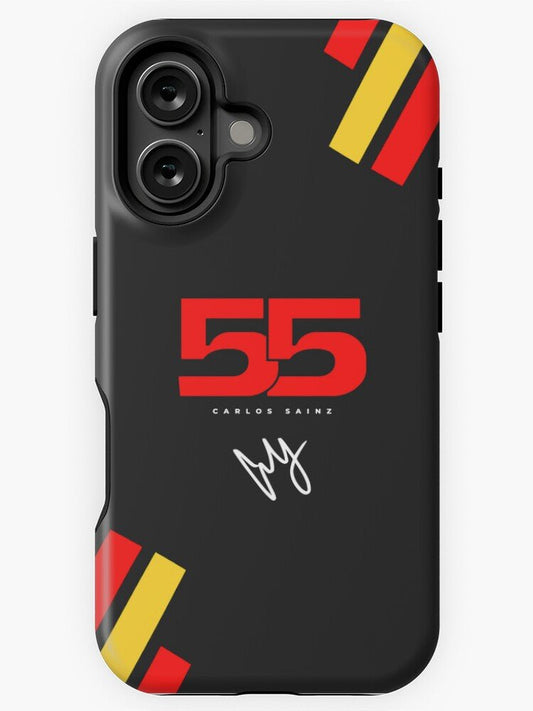 Carlos Sainz 55 number and signature (Francesco) iPhone Case - The Luxe Case