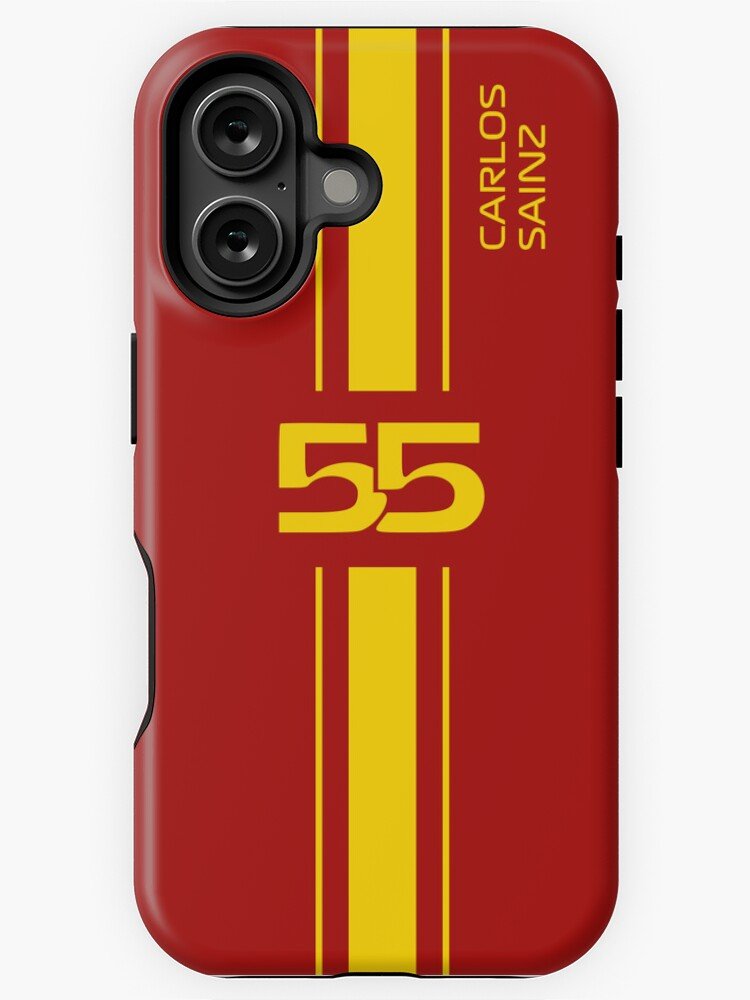Carlos Sainz Spanish Color Red and yellow Ferrari Formula 1 2024 iPhone Case - The Luxe Case