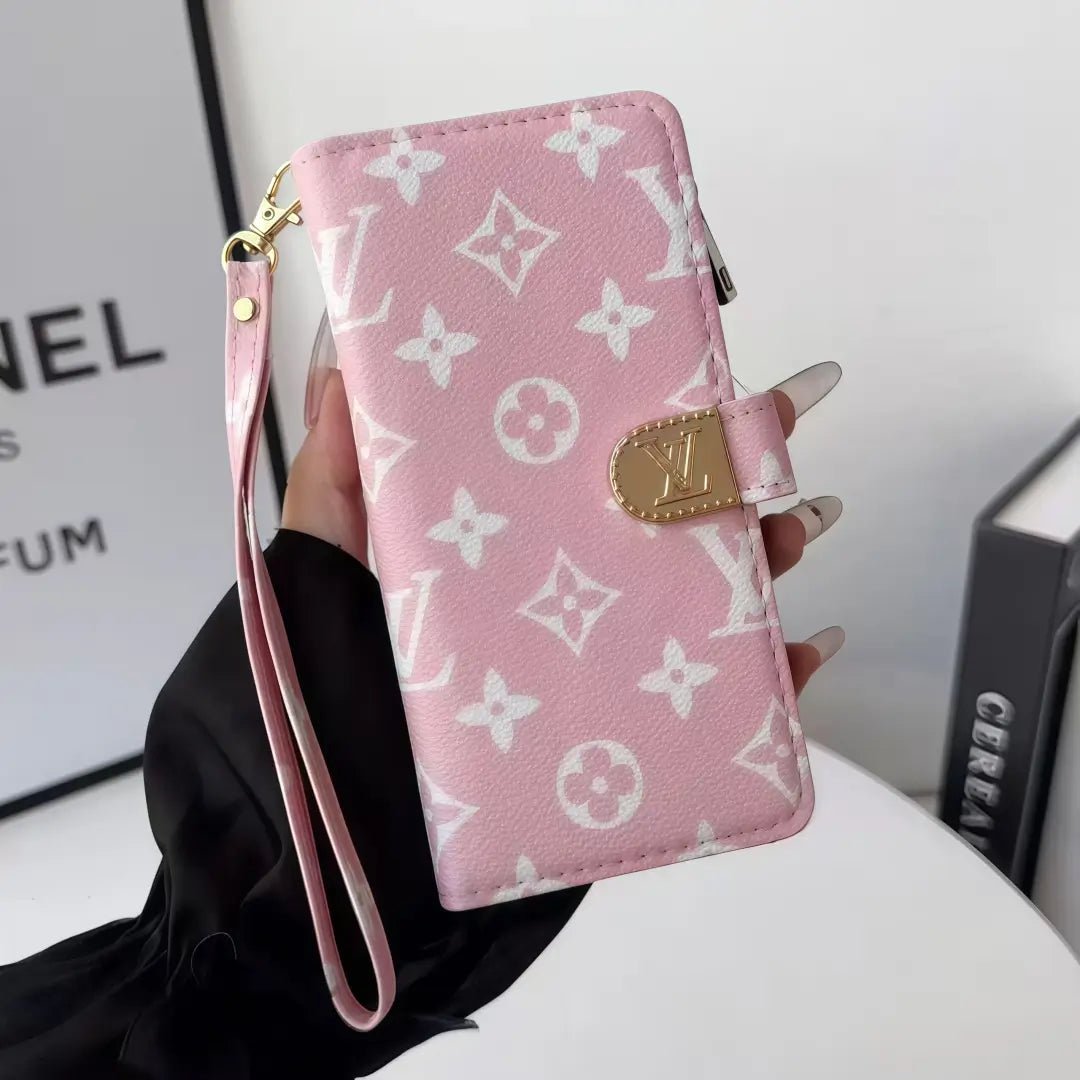 Classic Monogram Leather iPhone Wallet Case - The Luxe Case
