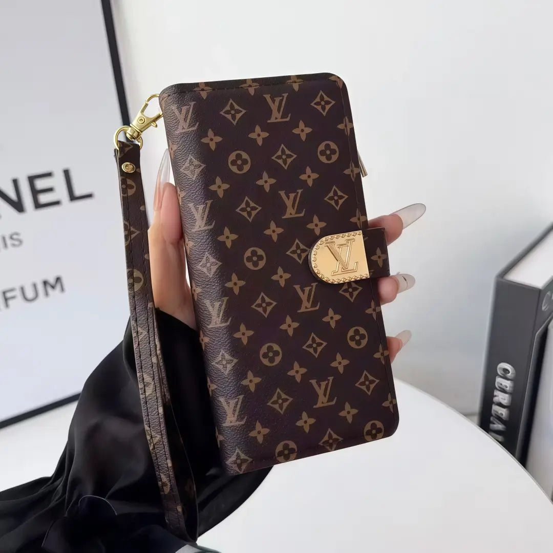Classic Monogram Leather iPhone Wallet Case - The Luxe Case