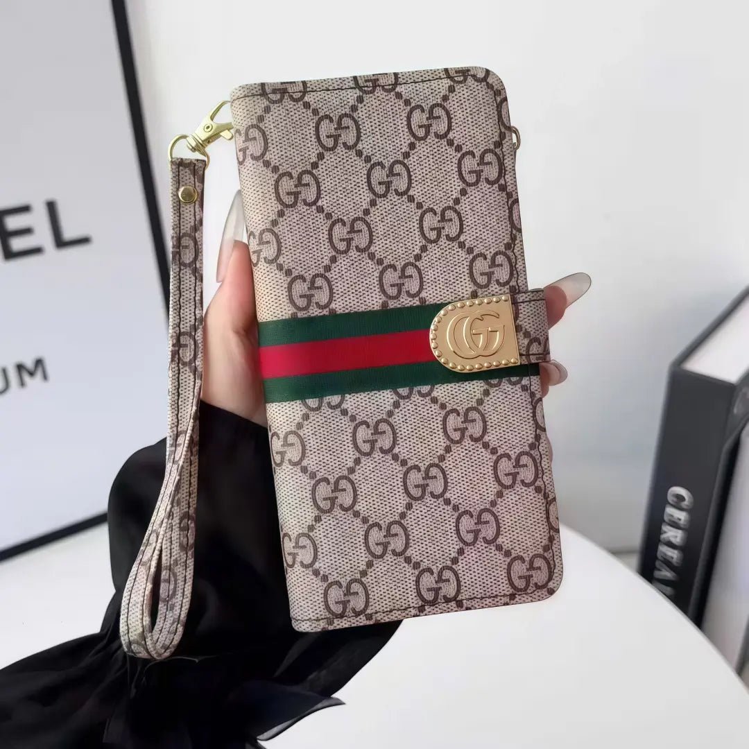 Classic Monogram Leather iPhone Wallet Case - The Luxe Case