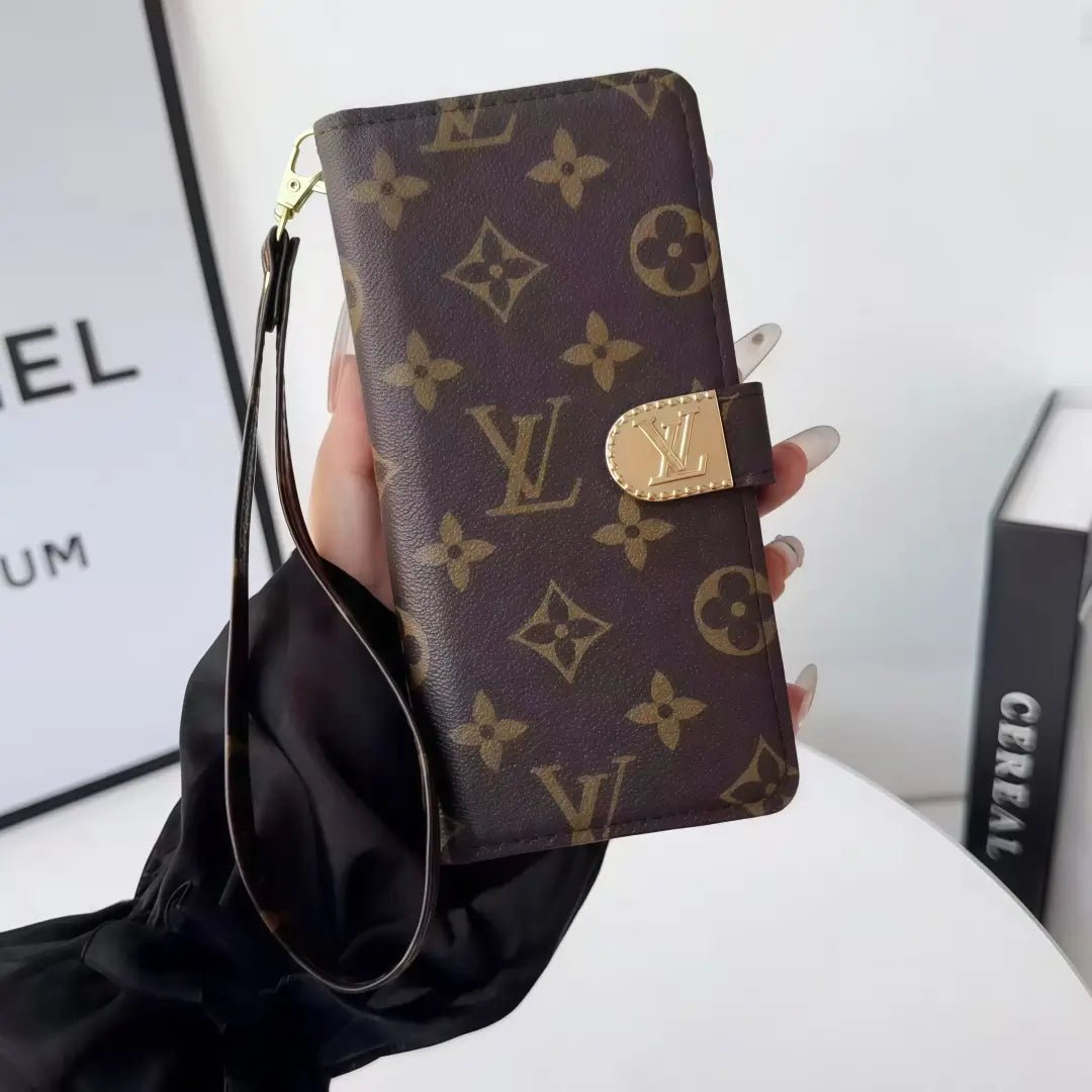 Classic Monogram Leather iPhone Wallet Case - The Luxe Case