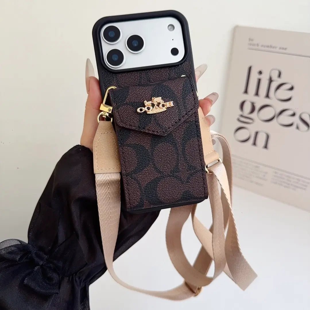 Coach Leather Crossbody Phone Case - The Luxe Case