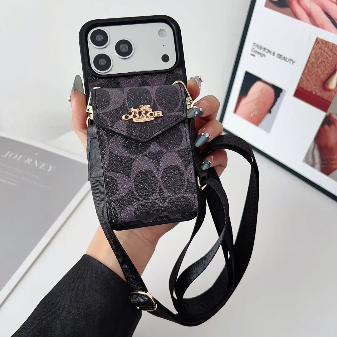 Coach Leather Crossbody Phone Case - The Luxe Case