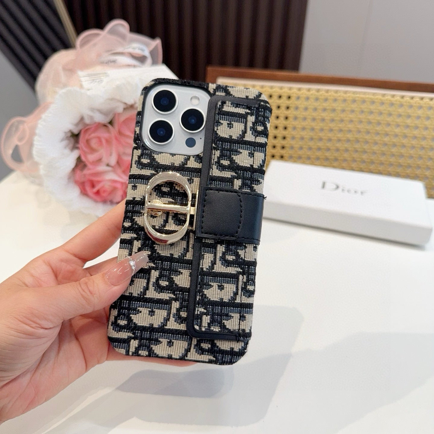Dior Montaigne 30 Monogram Card Holder Phone Case - The Luxe Case