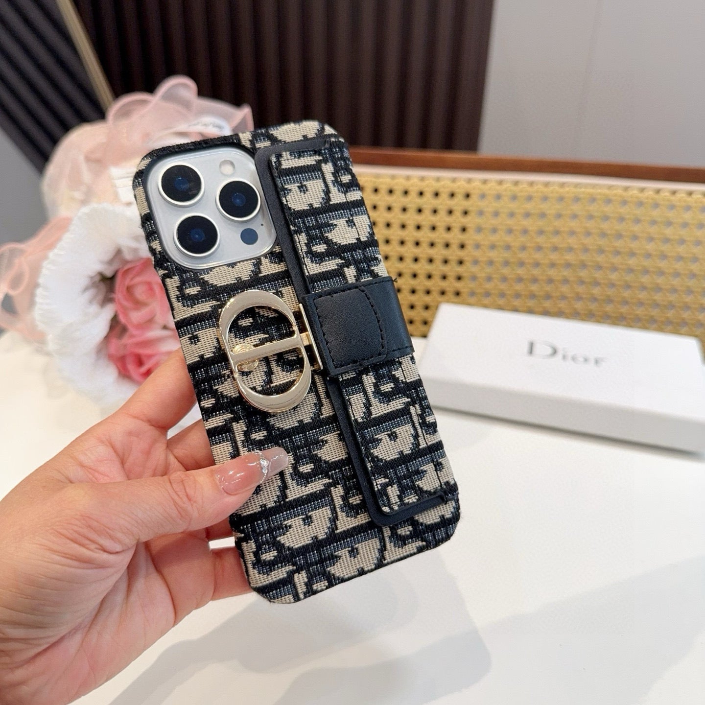 Dior Montaigne 30 Monogram Card Holder Phone Case - The Luxe Case