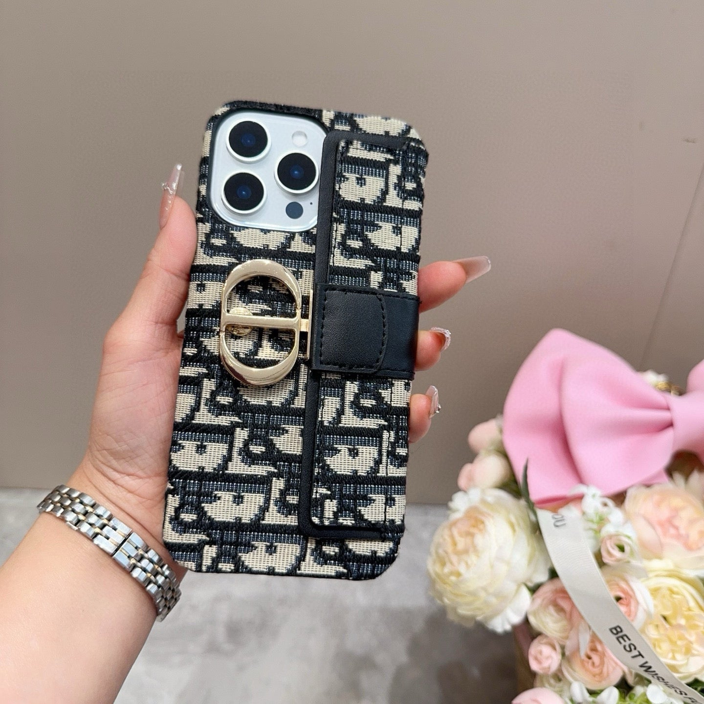 Dior Montaigne 30 Monogram Card Holder Phone Case - The Luxe Case