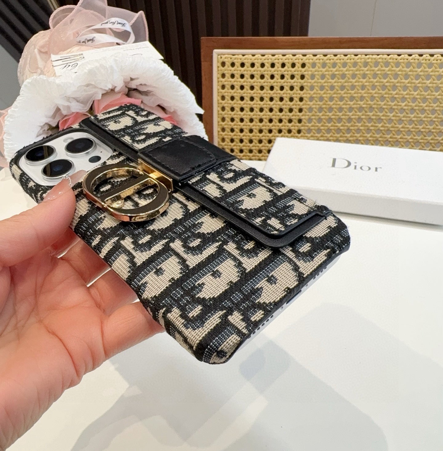 Dior Montaigne 30 Monogram Card Holder Phone Case - The Luxe Case