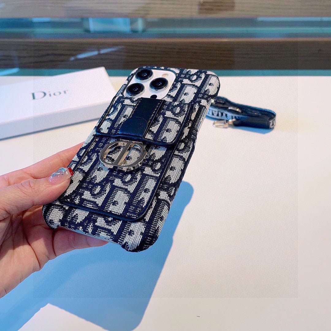 Dior Montaigne - Embroidered Strap Card Phone Case - The Luxe Case
