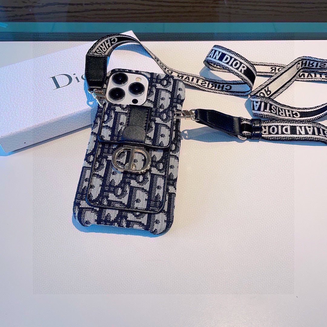 Dior Montaigne - Embroidered Strap Card Phone Case - The Luxe Case