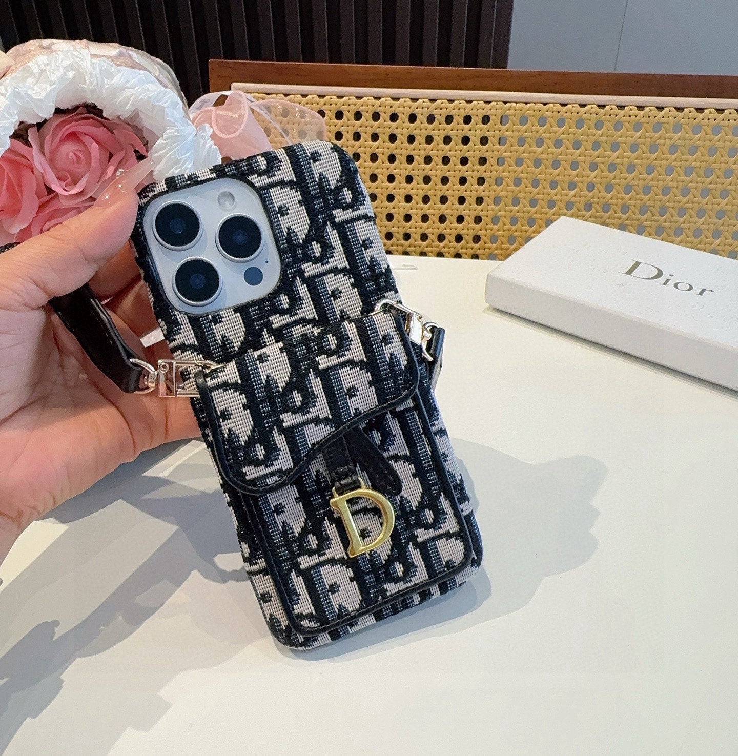 Dior Saddle Card Holder Phone Case - The Luxe Case
