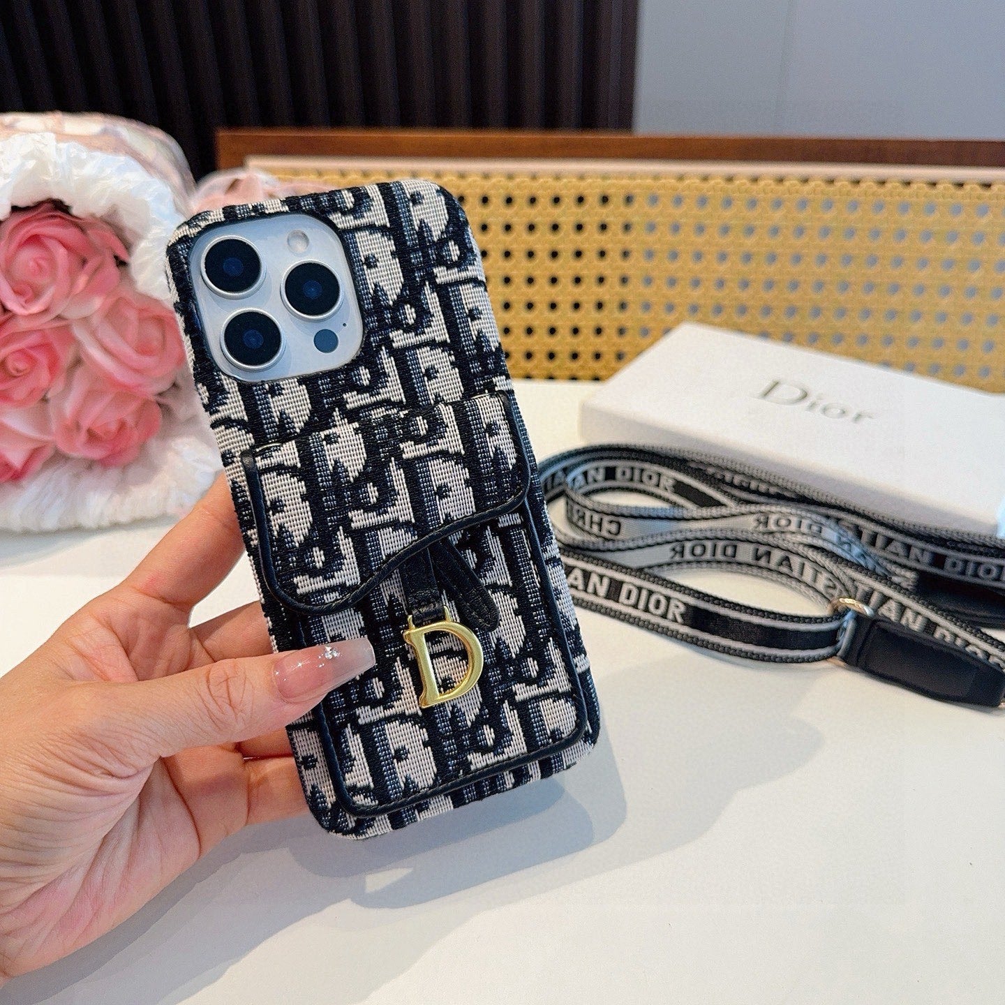 Dior Saddle Card Holder Phone Case - The Luxe Case