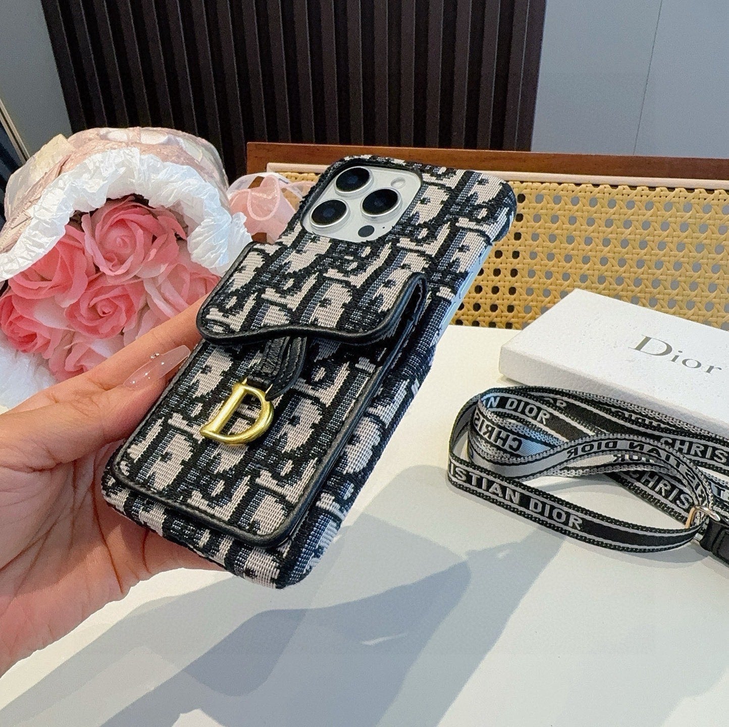 Dior Saddle Card Holder Phone Case - The Luxe Case