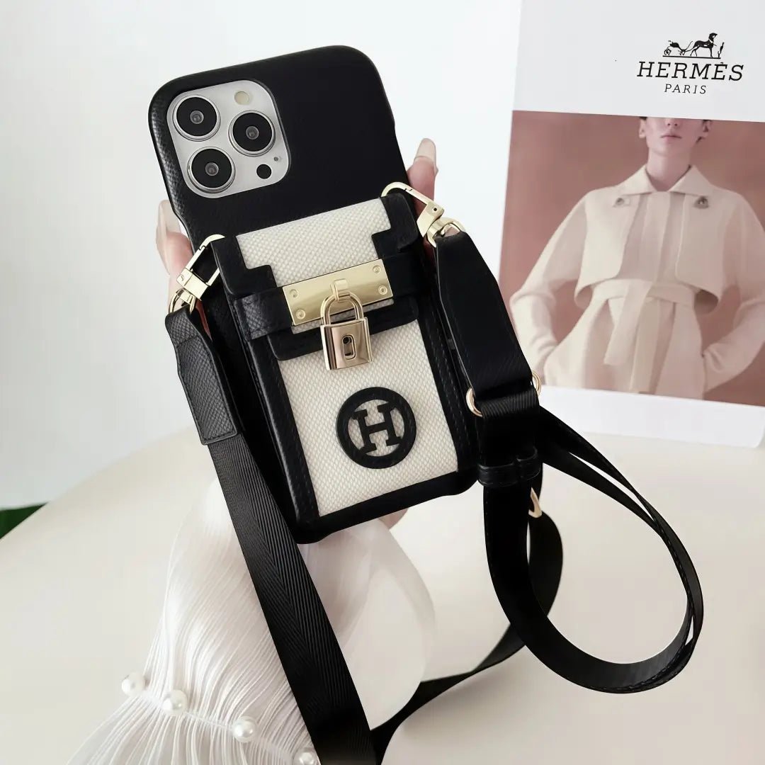 H iPhone Case with cardholder - The Luxe Case