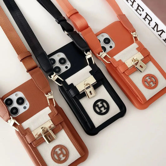 H iPhone Case with cardholder - The Luxe Case