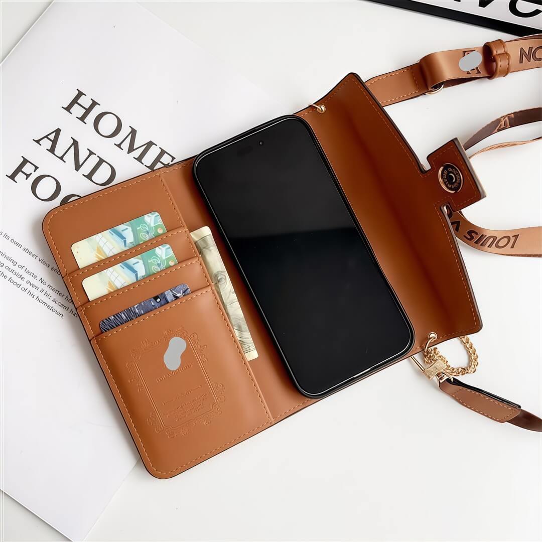 Lulu Monogram Leather Phone Bag with Handle & Crossbody Strap - The Luxe Case