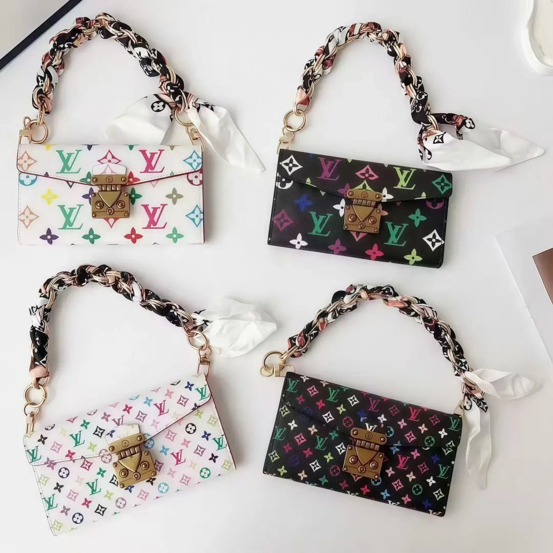 Lulu Monogram Leather Phone Bag with Handle & Crossbody Strap - The Luxe Case