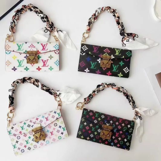 Lulu Monogram Leather Phone Bag with Handle & Crossbody Strap - The Luxe Case