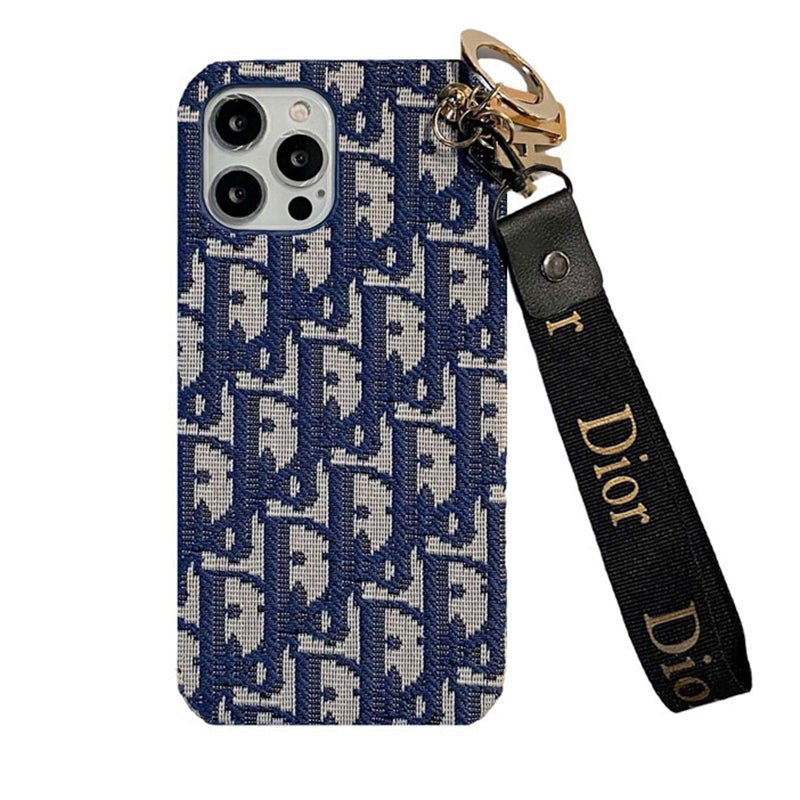 Luxury CD Black iPhone Case With Strap - The Luxe Case