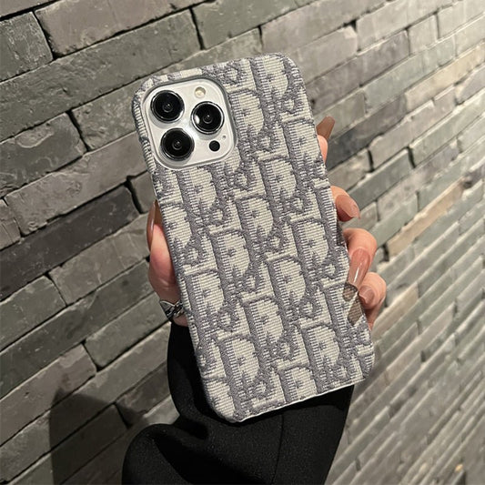 Luxury CD iPhone Case Classic Fabric Gray - The Luxe Case