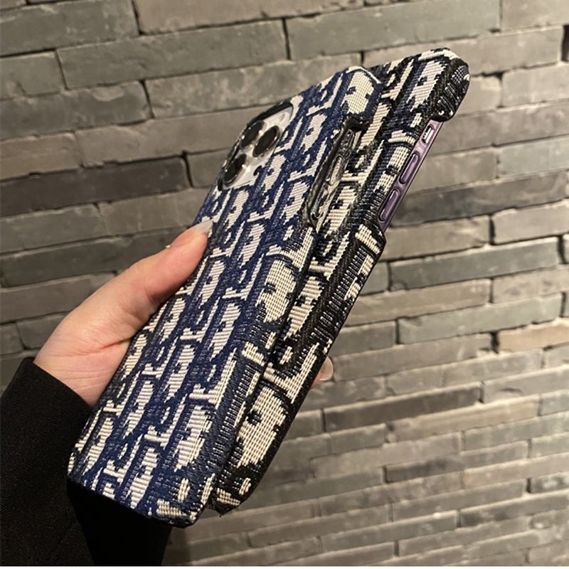 Luxury CD iPhone Case Classic Fabric Gray - The Luxe Case