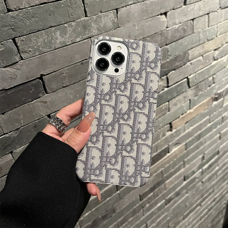 Luxury CD iPhone Case Classic Fabric Gray - The Luxe Case