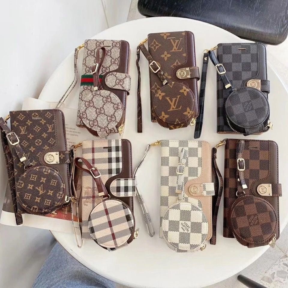 Luxury GG LV BUR iPhone & AirPods Case with Card Holder - The Luxe Case