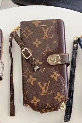 Luxury GG LV BUR iPhone & AirPods Case with Card Holder - The Luxe Case