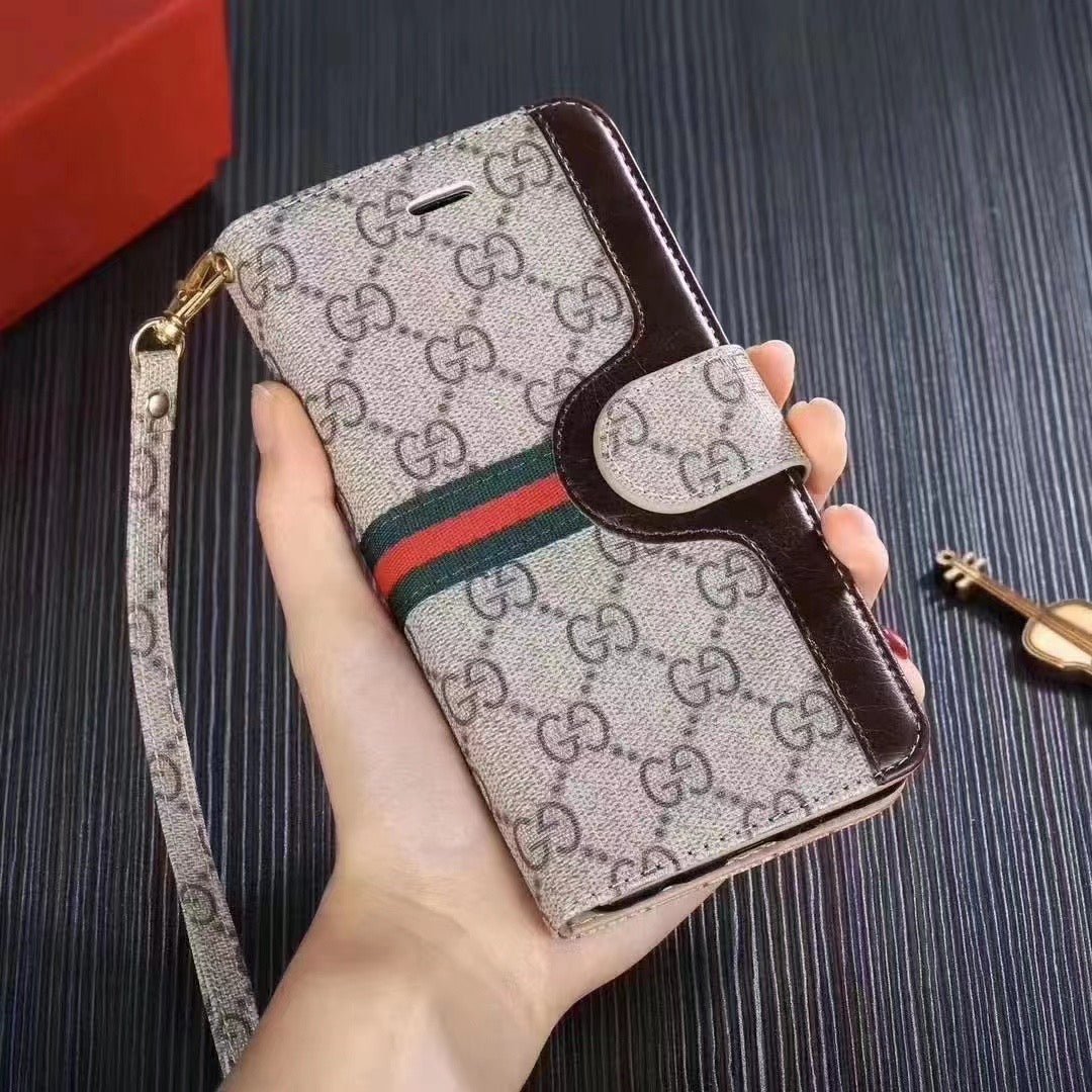 Luxury GG LV BUR iPhone & AirPods Case with Card Holder - The Luxe Case