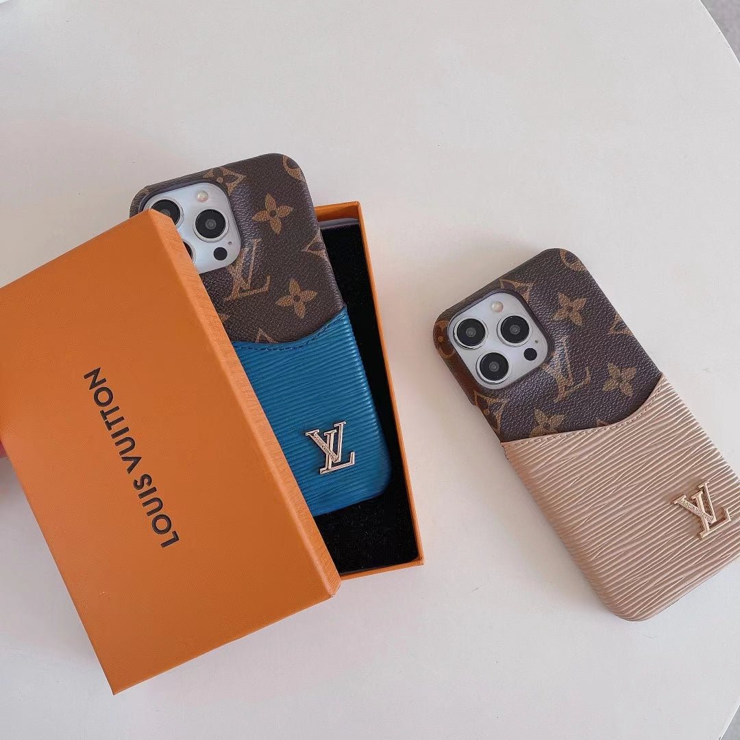 Luxury LV-Inspired Monogram Phone Cases with Elegant Textured Finish - The Luxe Case