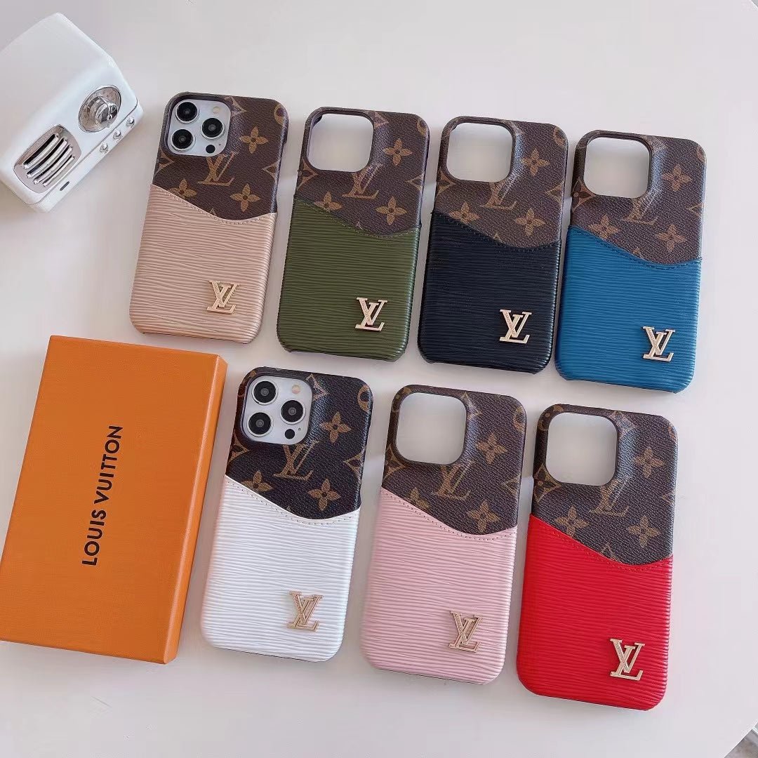 Luxury LV-Inspired Monogram Phone Cases with Elegant Textured Finish - The Luxe Case