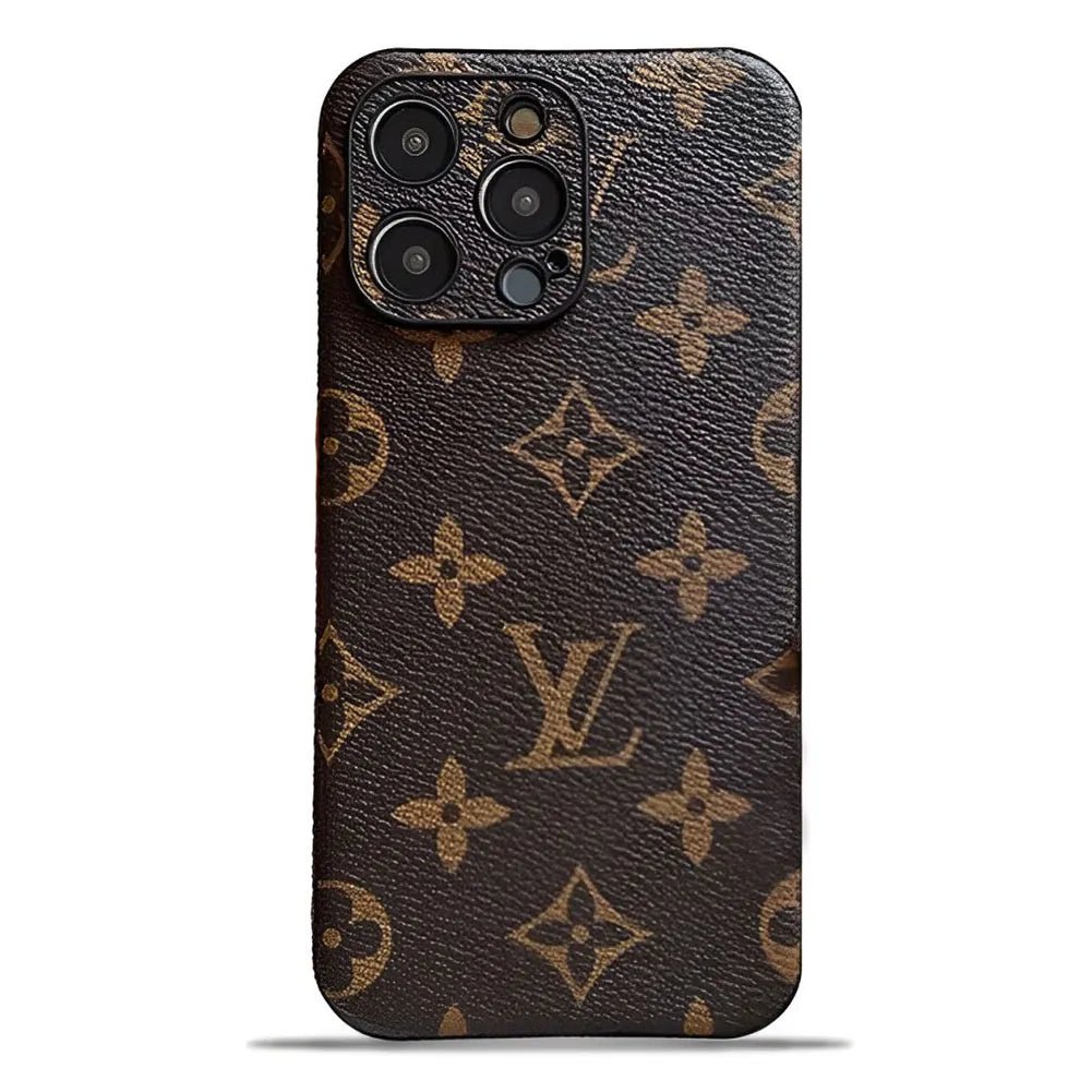 Monogram L Vintage Leather iPhone Case - The Luxe Case