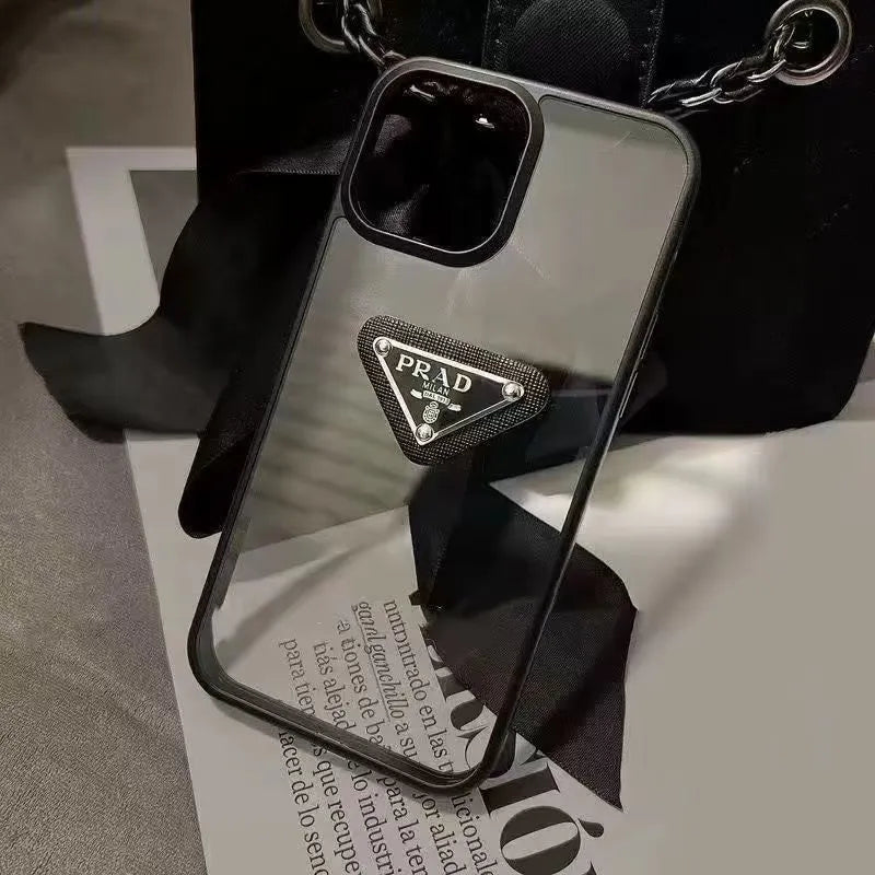PD Simple Metal Triangle Label iPhone Case - The Luxe Case