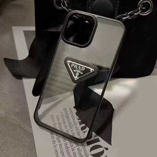 PD Simple Metal Triangle Label iPhone Case - The Luxe Case