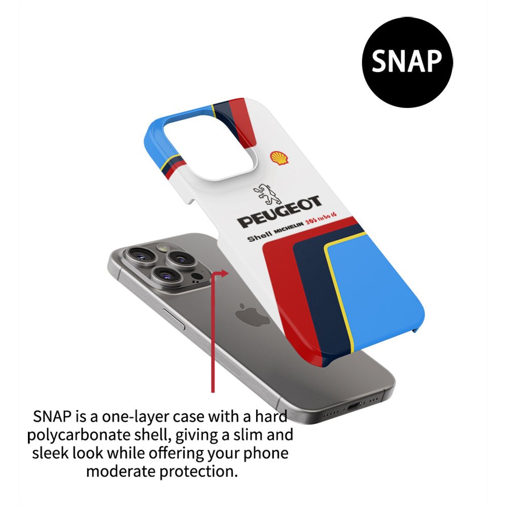 Peugeot 205 T16 Group B Phone Case – Celebrate Rally History - The Luxe Case