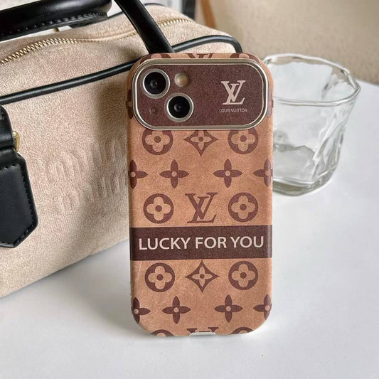 Premium LV Microfiber Leather iPhone Case - The Luxe Case